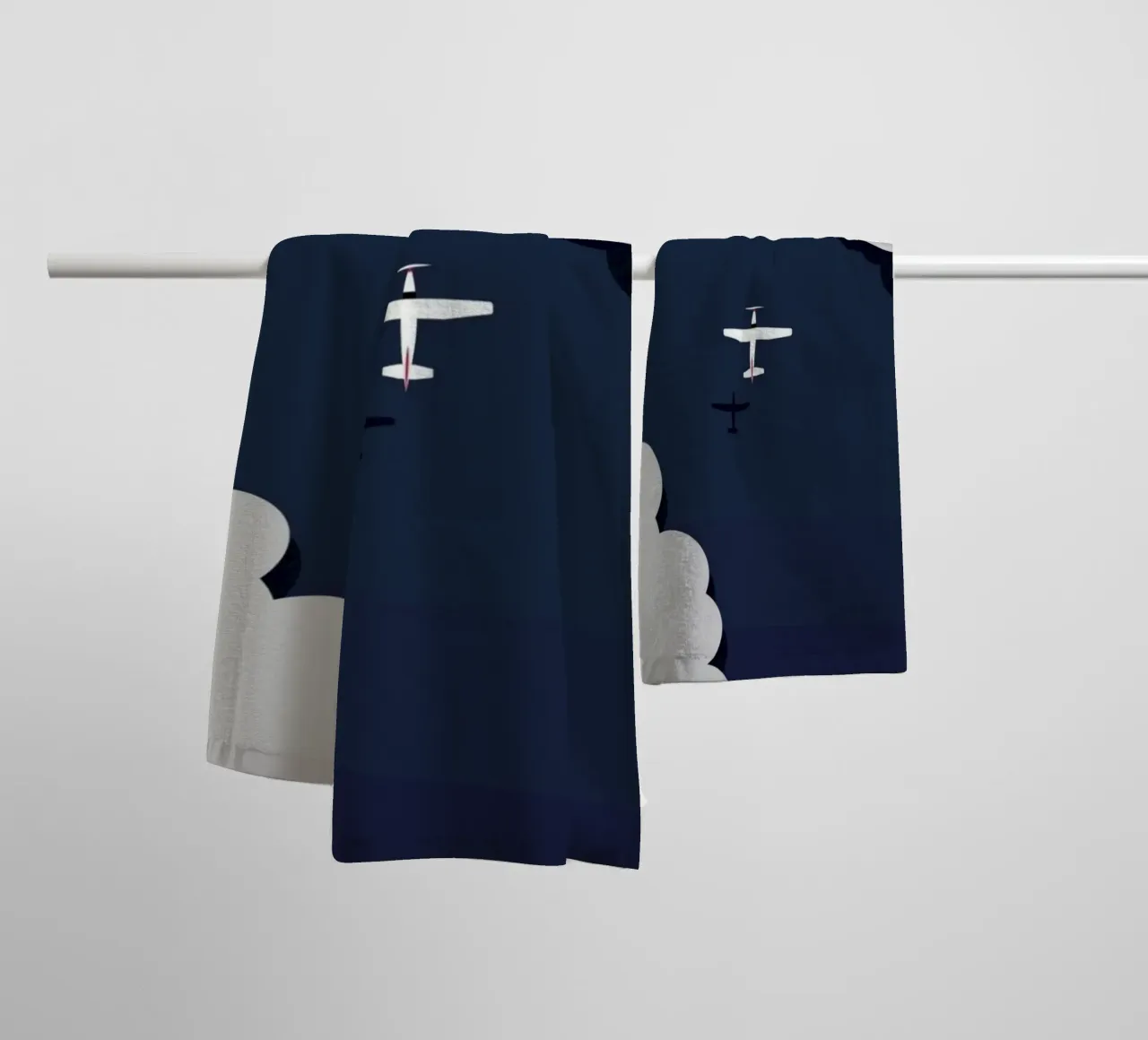silhouette aircraft asciugamano da bagno da prindy