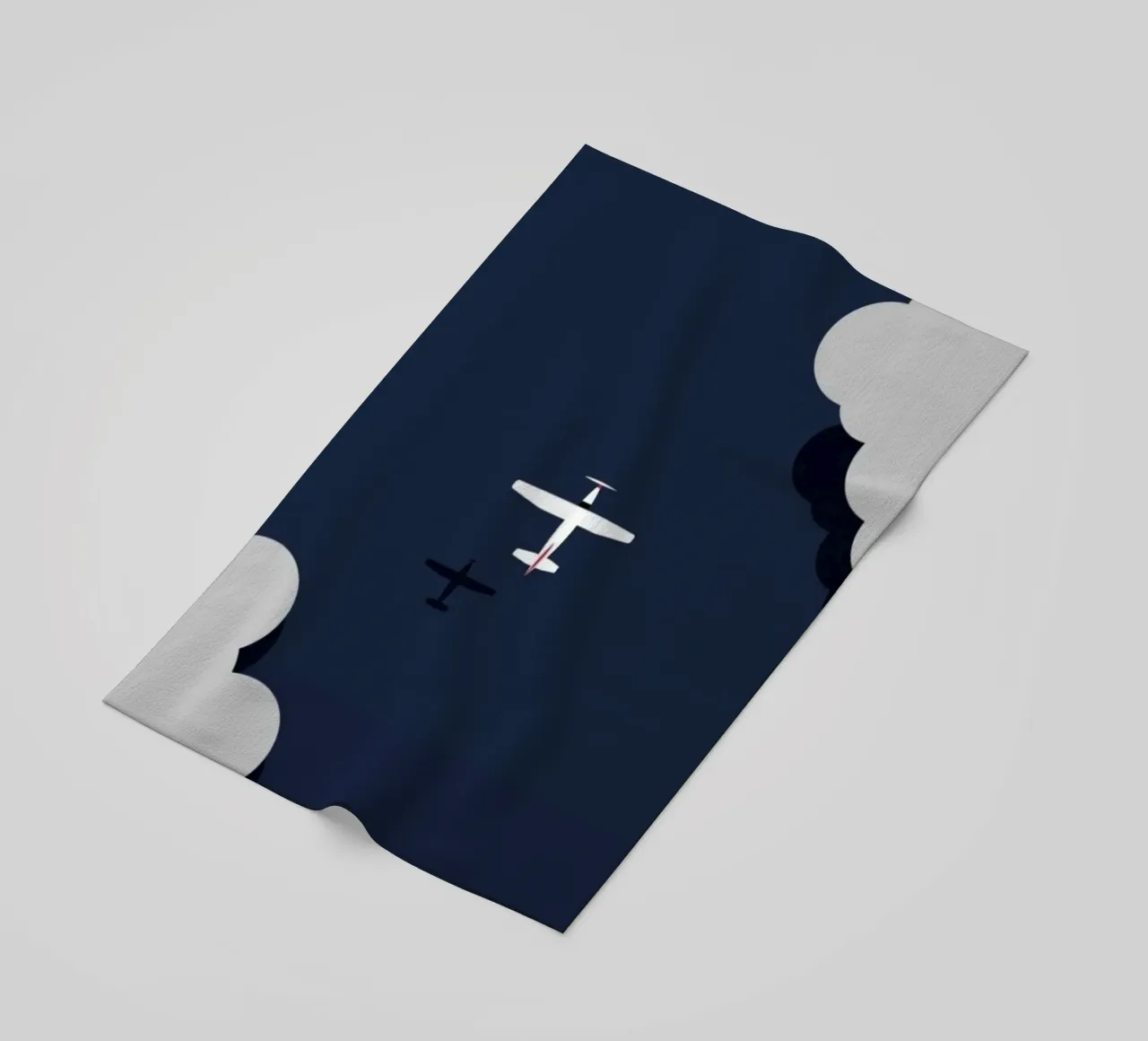 silhouette aircraft beach towel by prindy