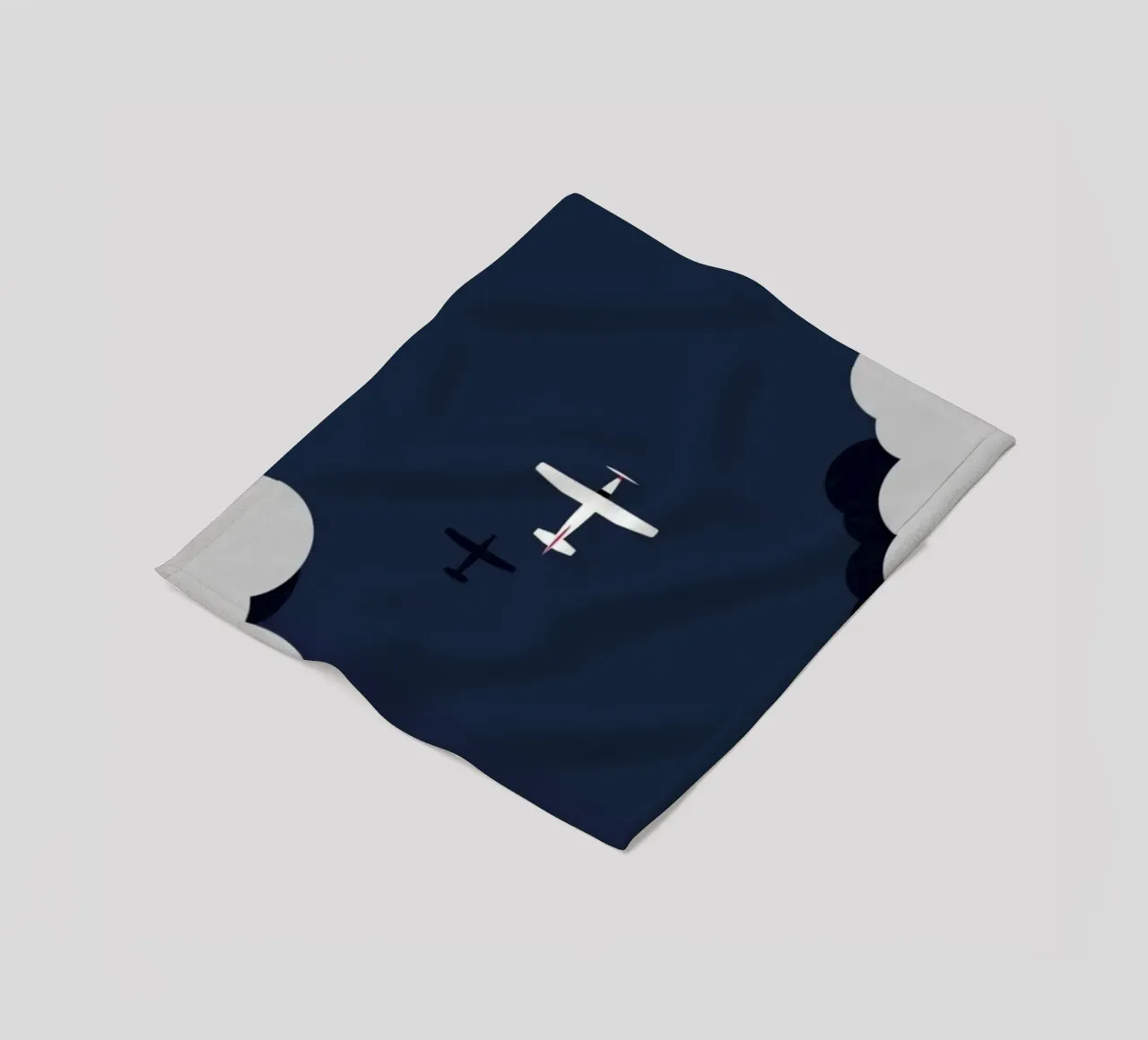 silhouette aircraft fleece blanket by prindy