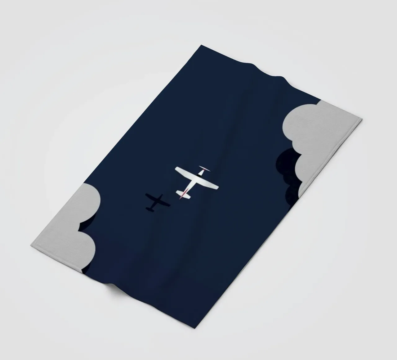 silhouette aircraft fleece blanket by prindy