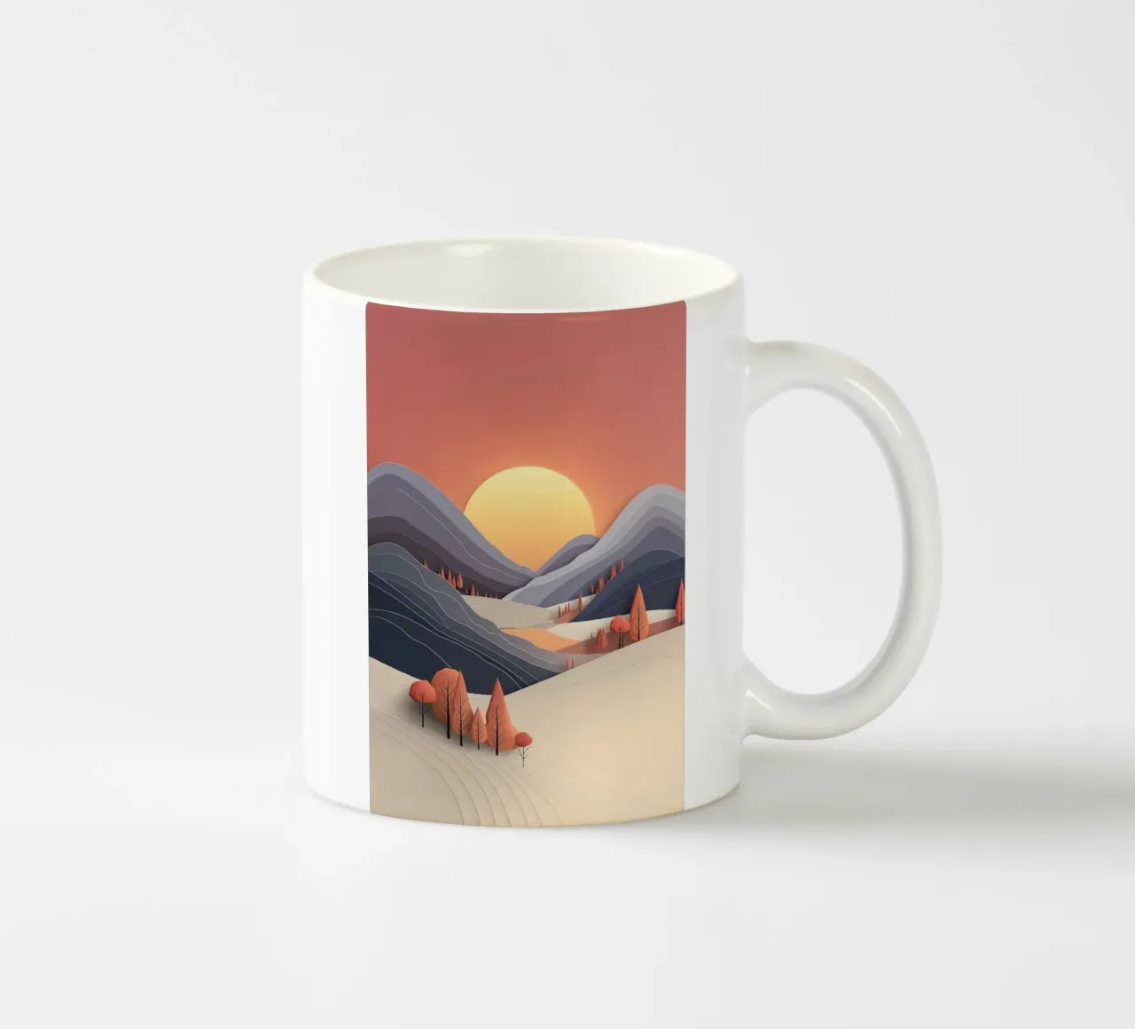 sunset autumn ceramic mug by prindy