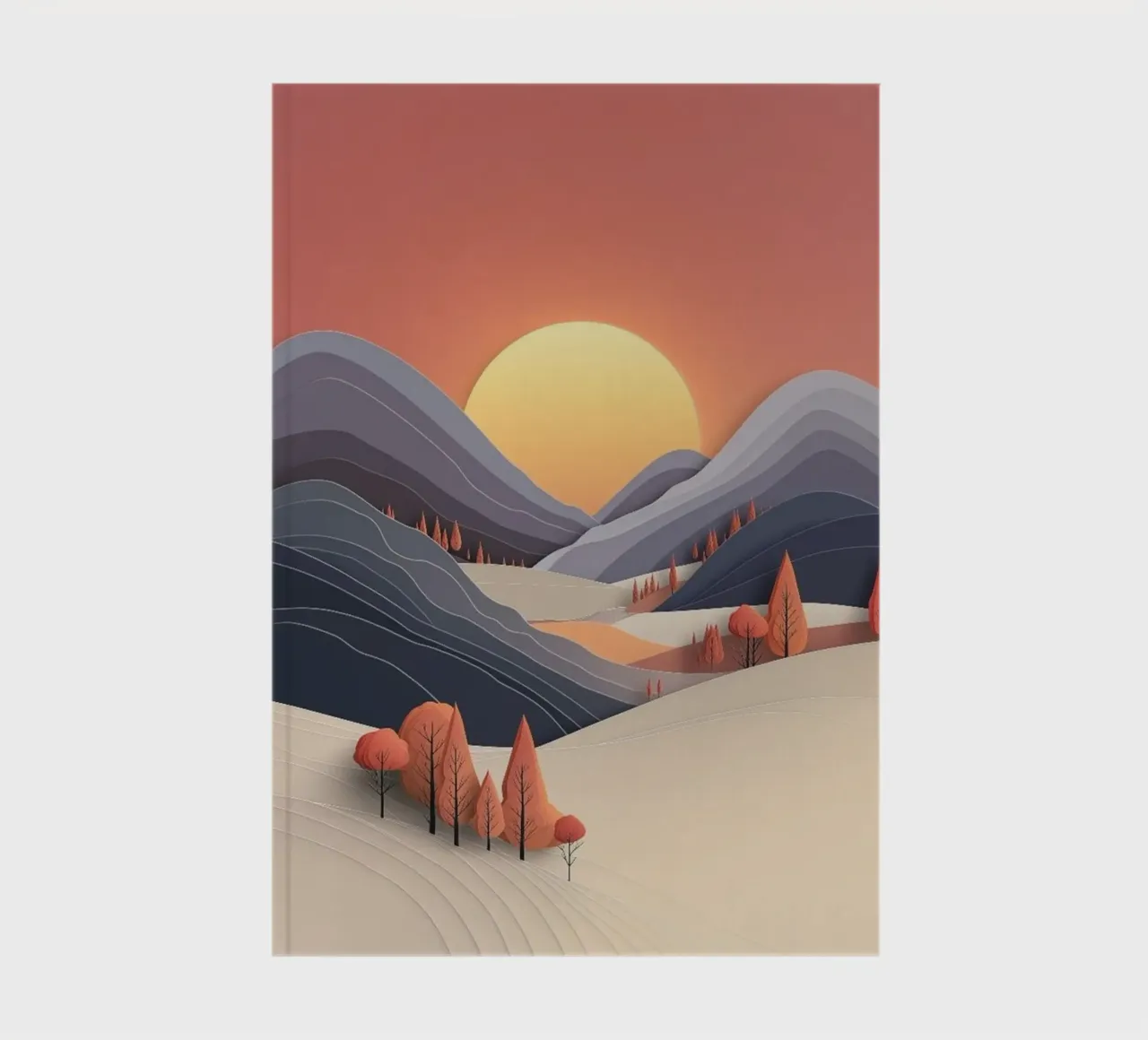 sunset autumn notebook by prindy