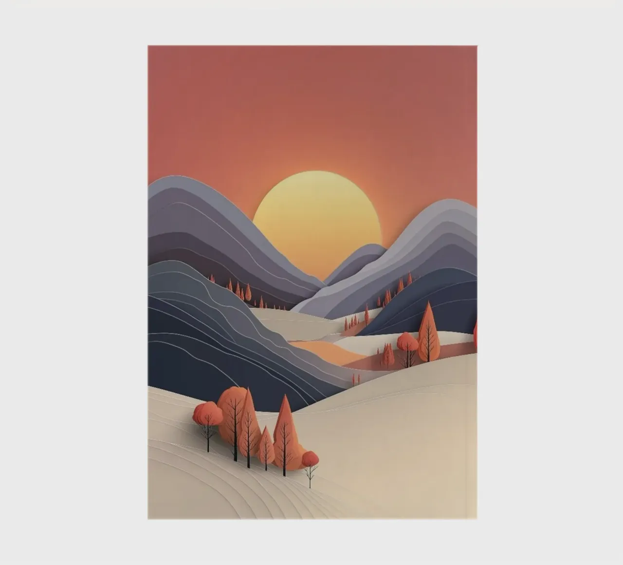 sunset autumn notebook by prindy