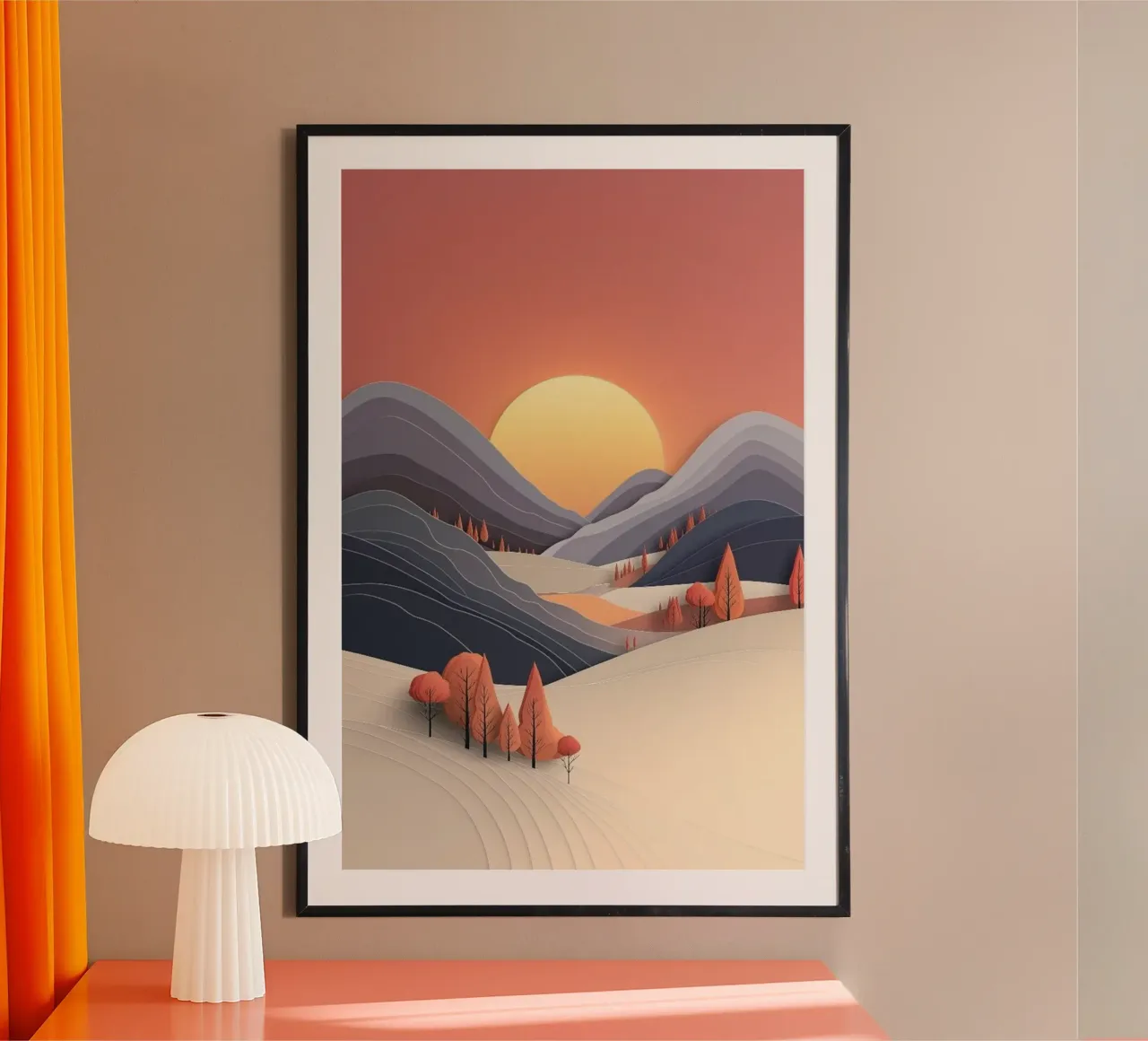 sunset autumn hahnemühle by prindy