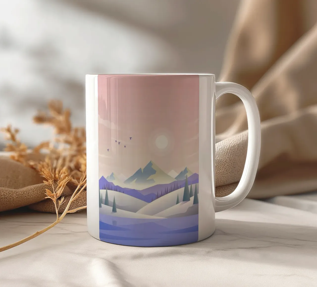 serenity peaceful ceramic mug by Histrol