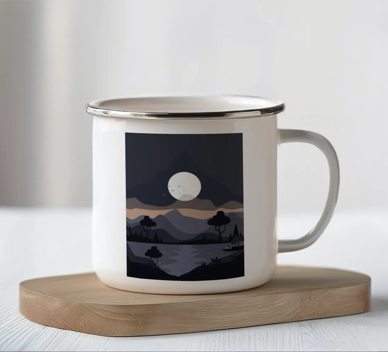 calm water darkness tazza in smalto da prindy