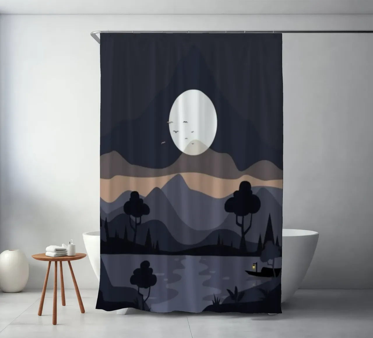 calm water darkness tenda da doccia da prindy