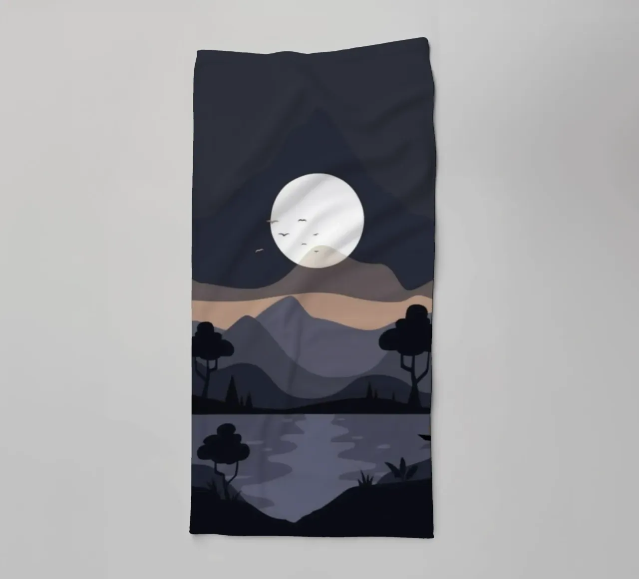 calm water darkness asciugamano da bagno da prindy