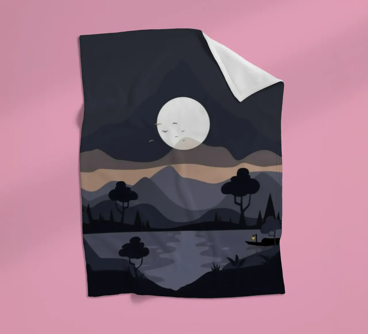calm water darkness fleece blanket by prindy