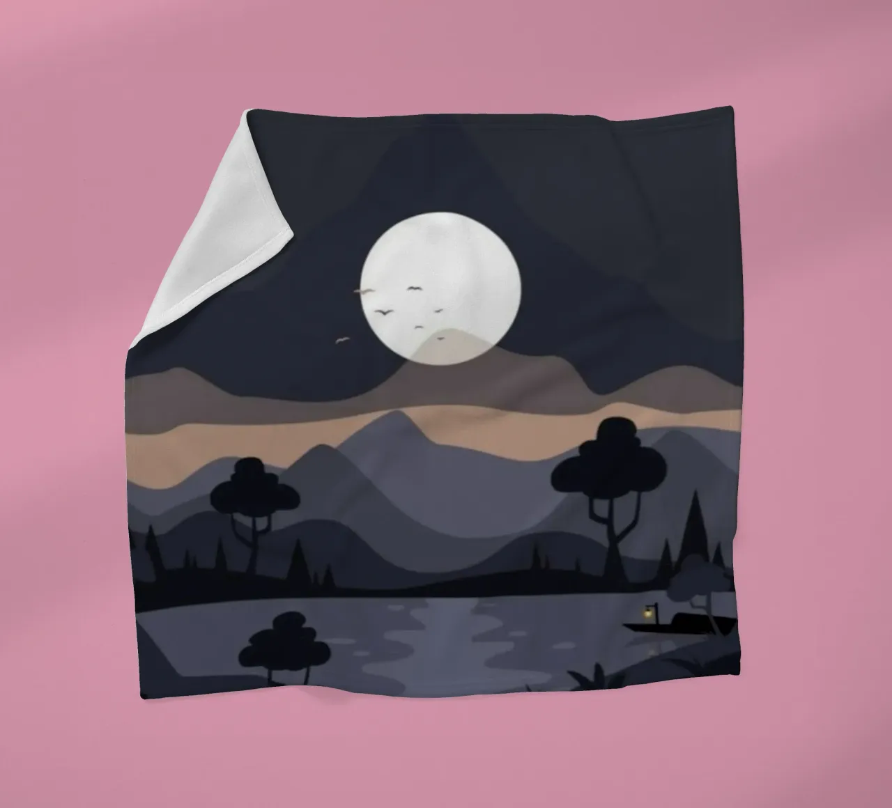 calm water darkness fleece blanket by prindy