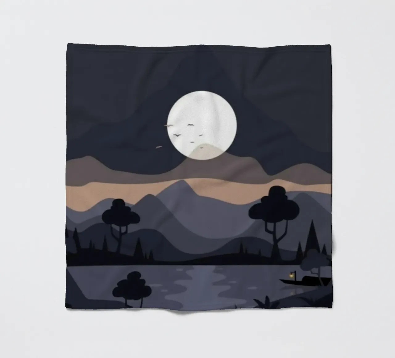 calm water darkness fleece blanket by prindy