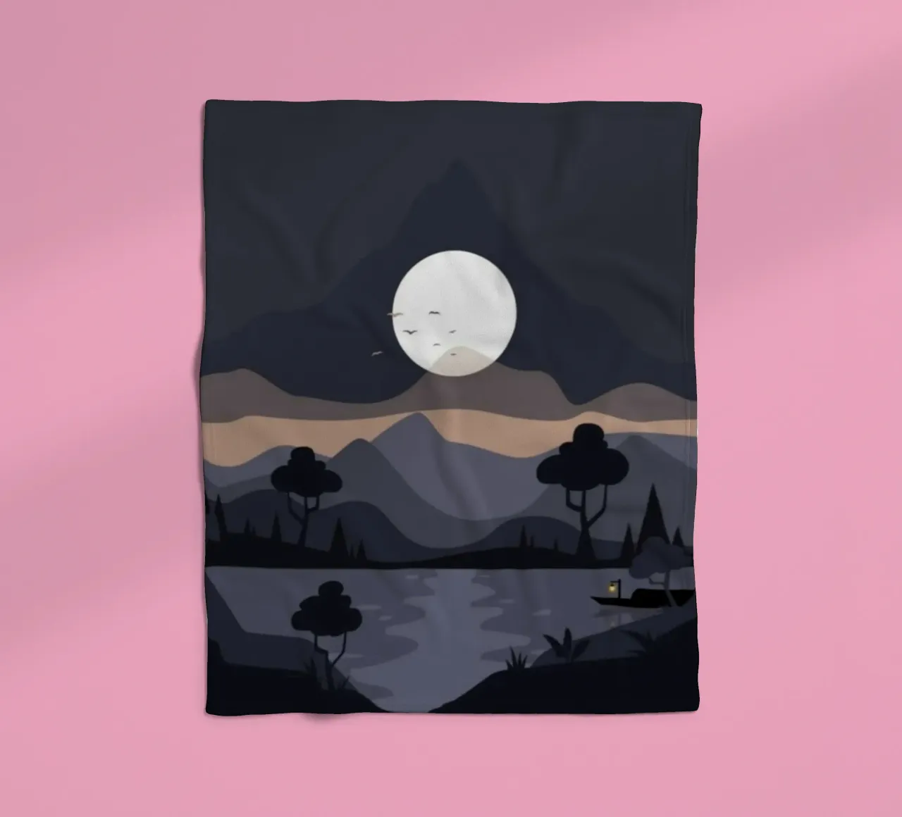 calm water darkness fleece blanket by prindy