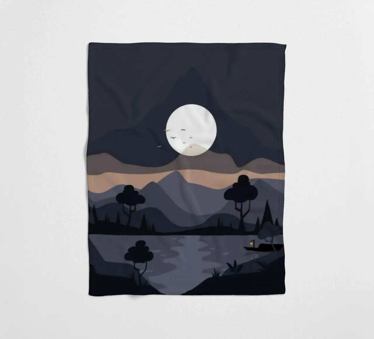 calm water darkness fleece blanket by prindy