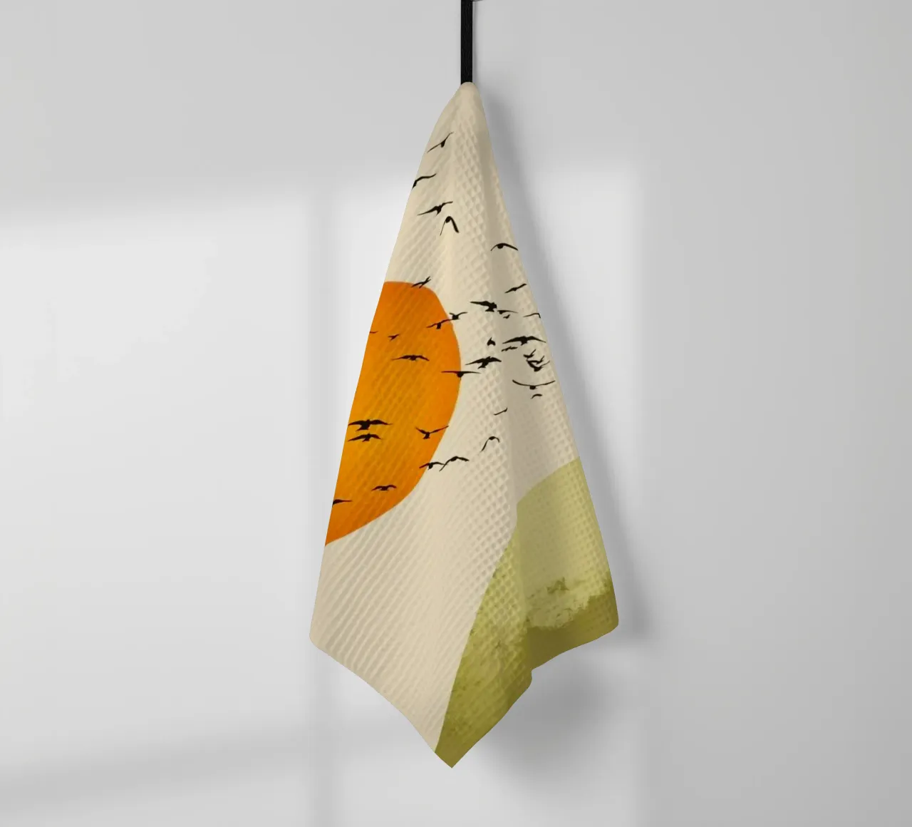 peaceful daytime tea towel by Histrol
