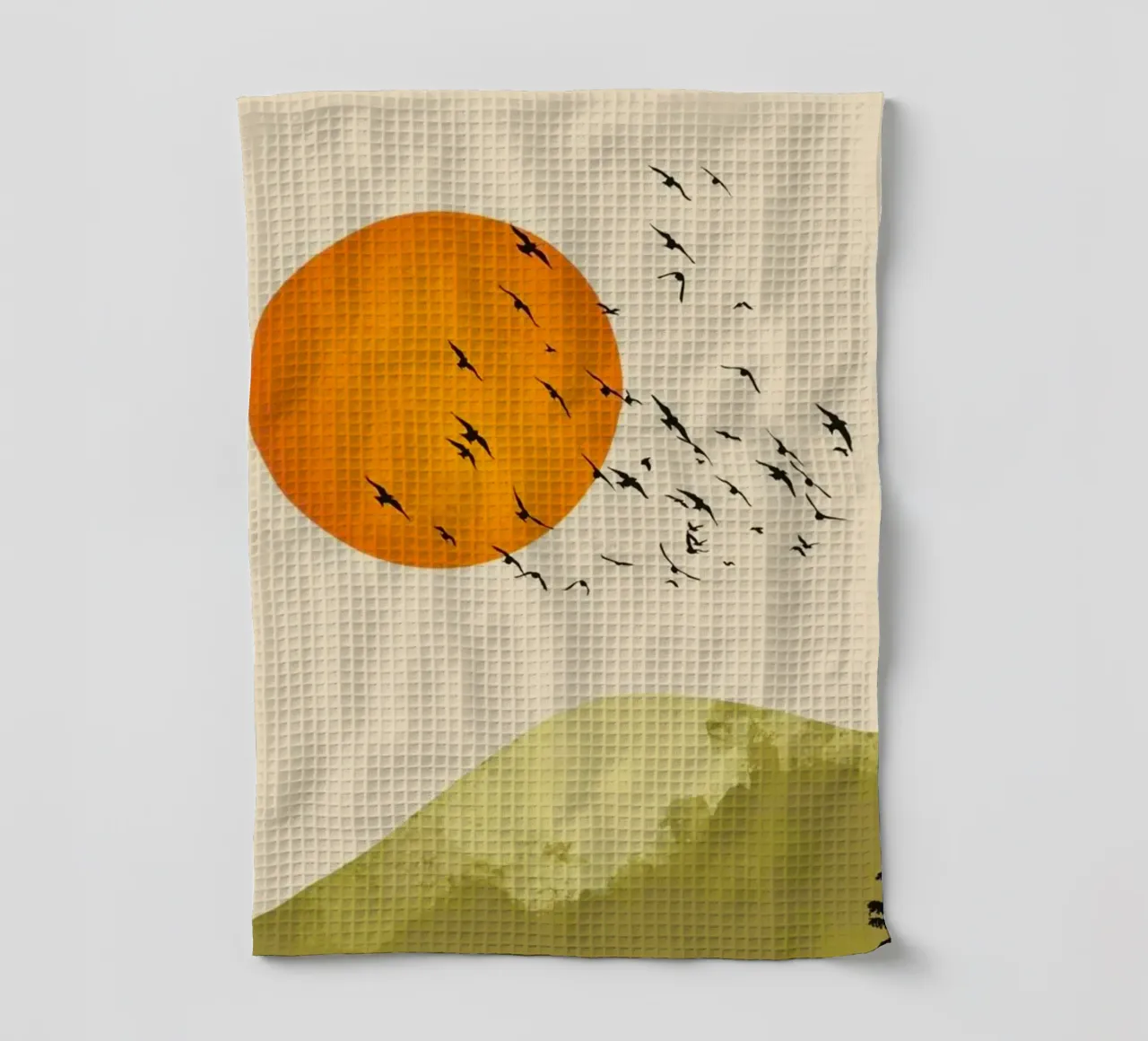 peaceful daytime tea towel by Histrol