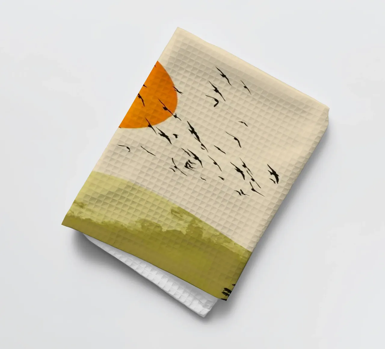 peaceful daytime tea towel by Histrol