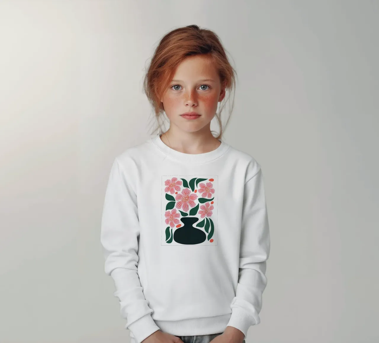 Vaso e fiori felpa bambino da Daron