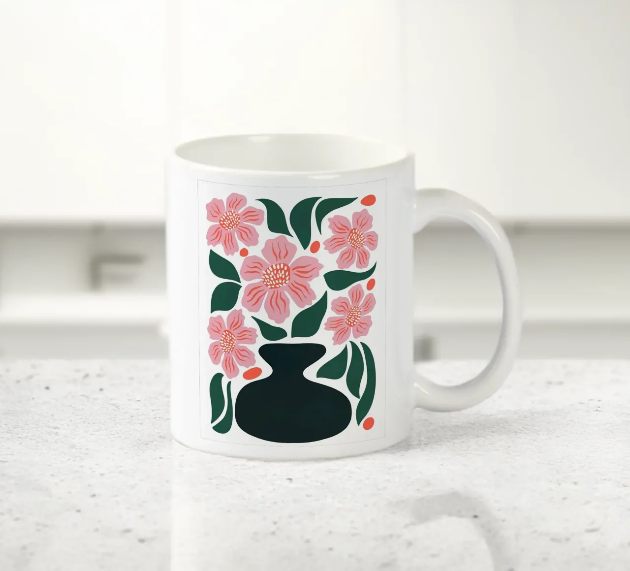 Vaso e fiori tazza in ceramica da Daron