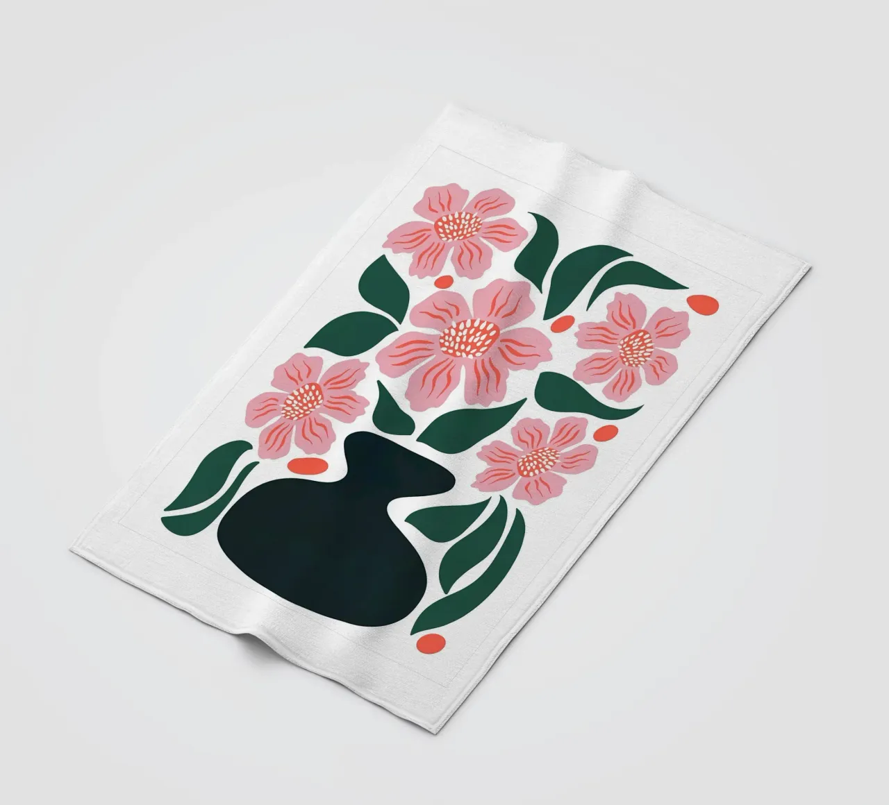 Vaso e fiori coperta in pile da Daron