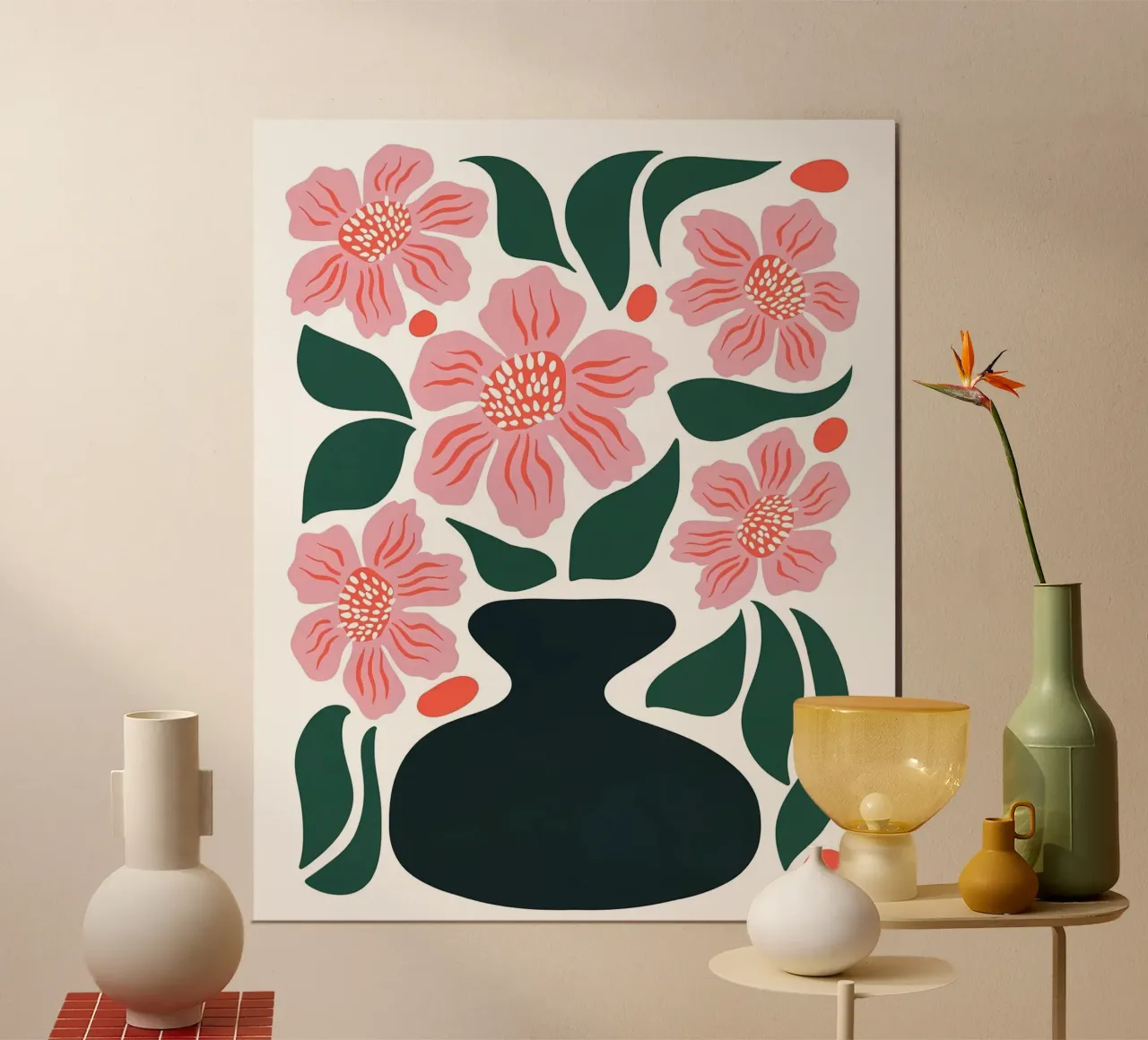 Vaso e fiori carta hahnemühle da Daron