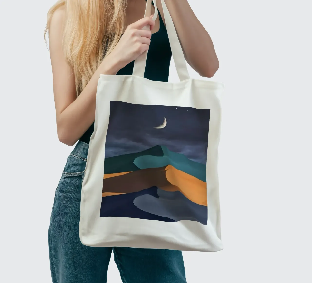 shapes isolated moon borsa in juta da Histrol