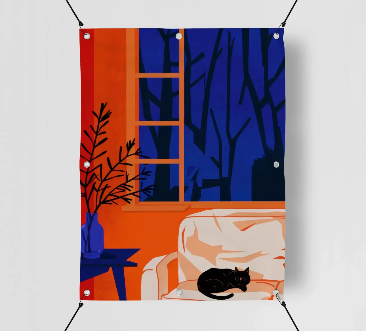 Notturno della camera d'arancio telo in pvc da Flock Reverie