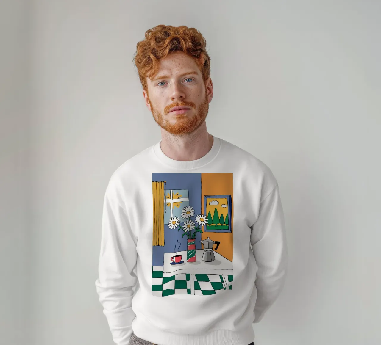 Daisies by the Window sweatshirt by Veil Maya