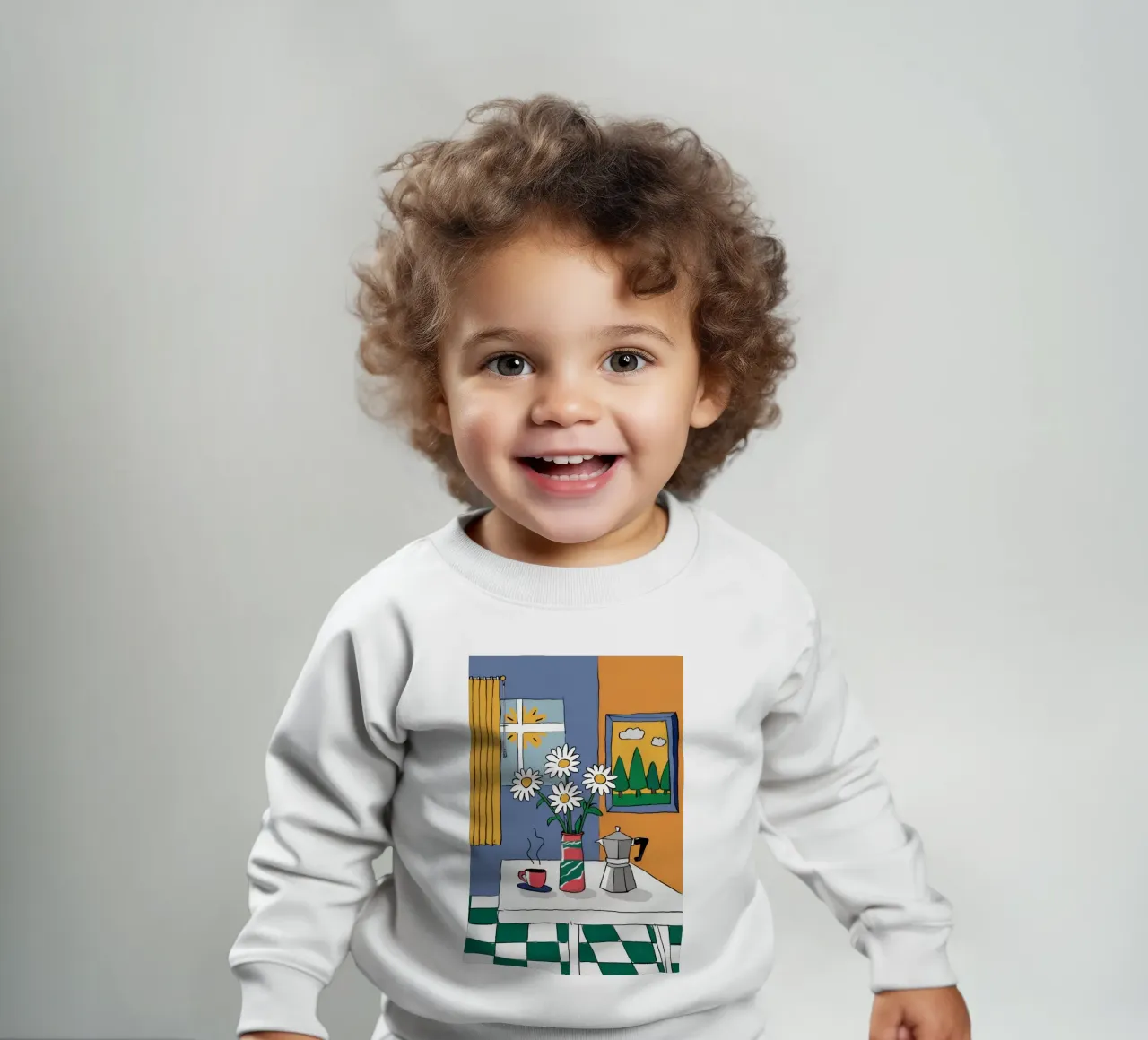 Daisies by the Window baby sweatshirt by Veil Maya