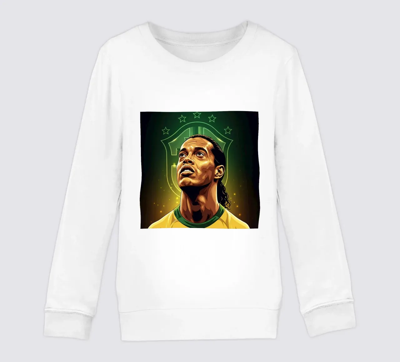 Ronaldinho portrait felpa bambino da Lembayung art
