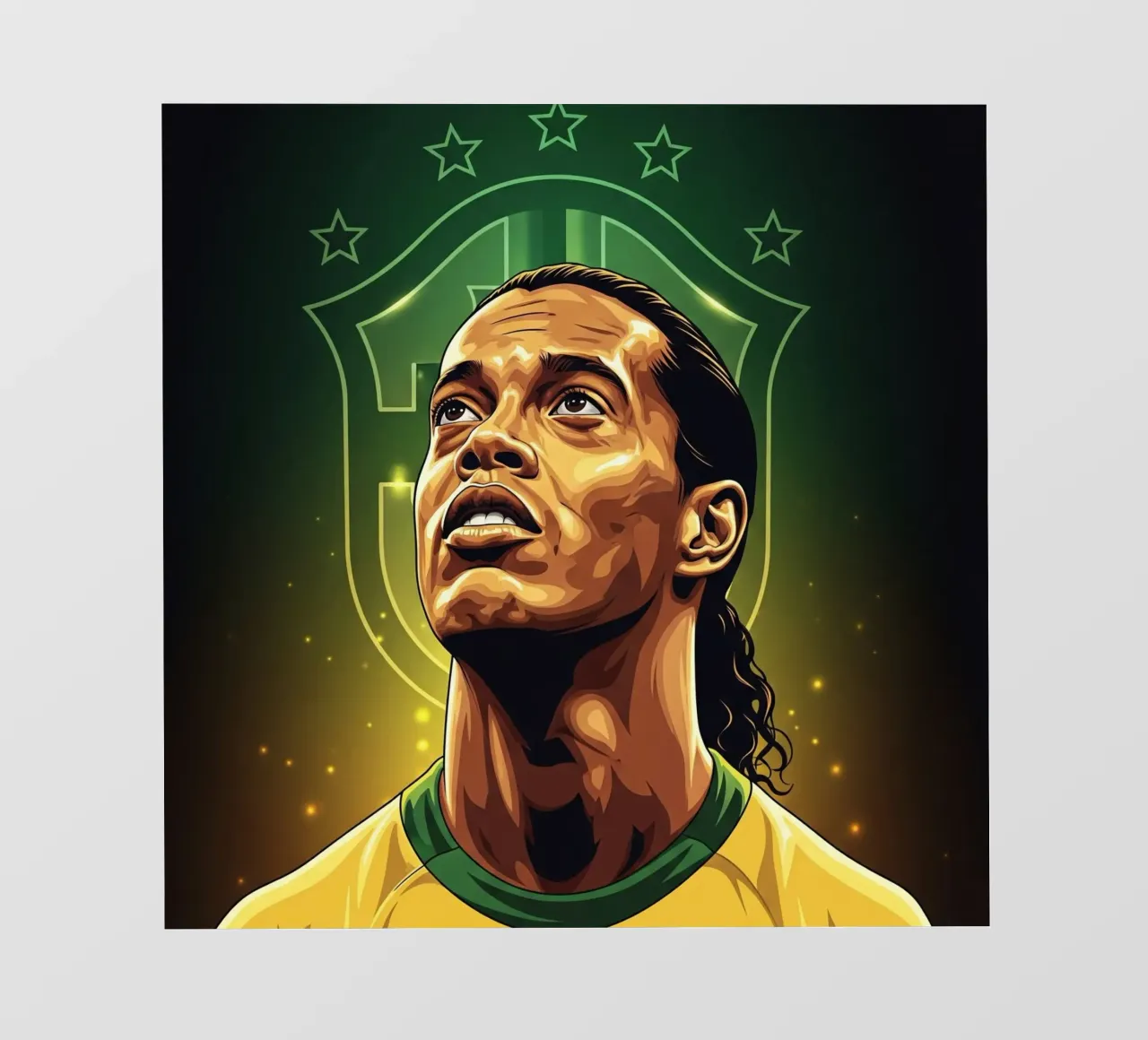 Ronaldinho portrait pellicola backlit da Lembayung art