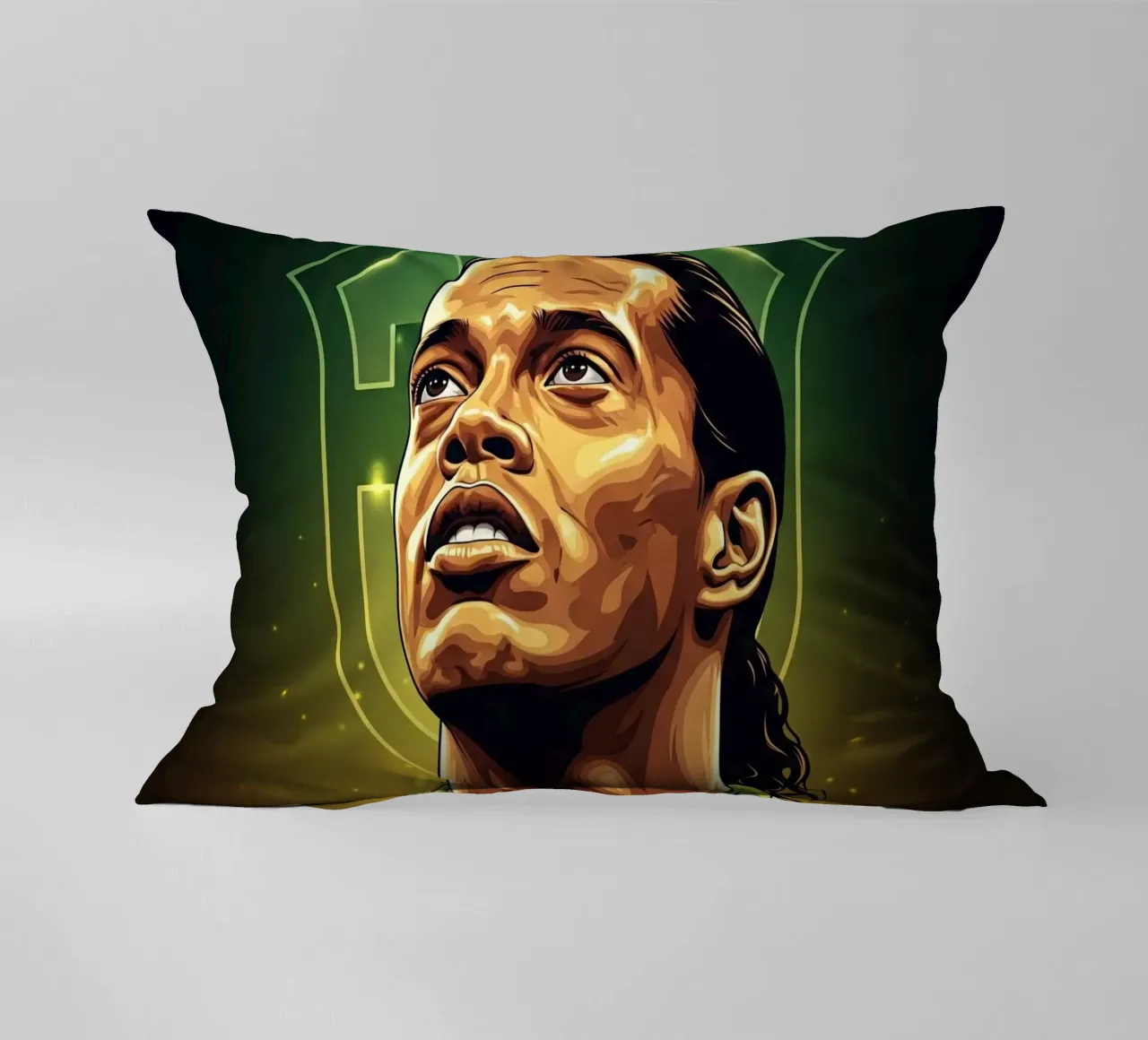 Ronaldinho portrait cuscino da Lembayung art