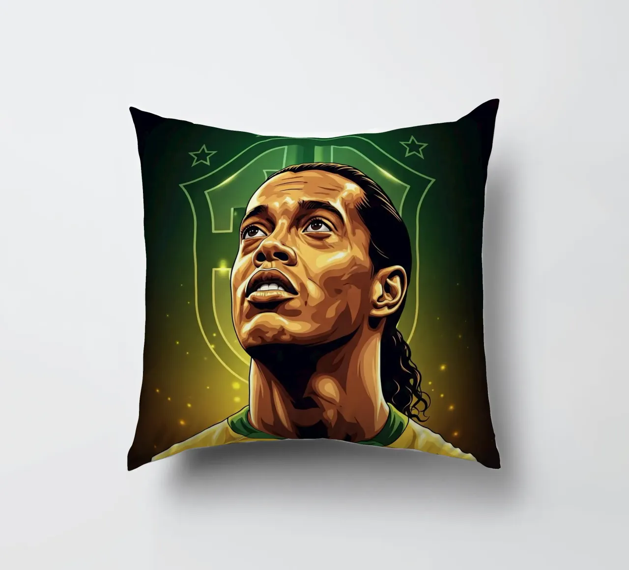 Ronaldinho portrait cuscino da Lembayung art