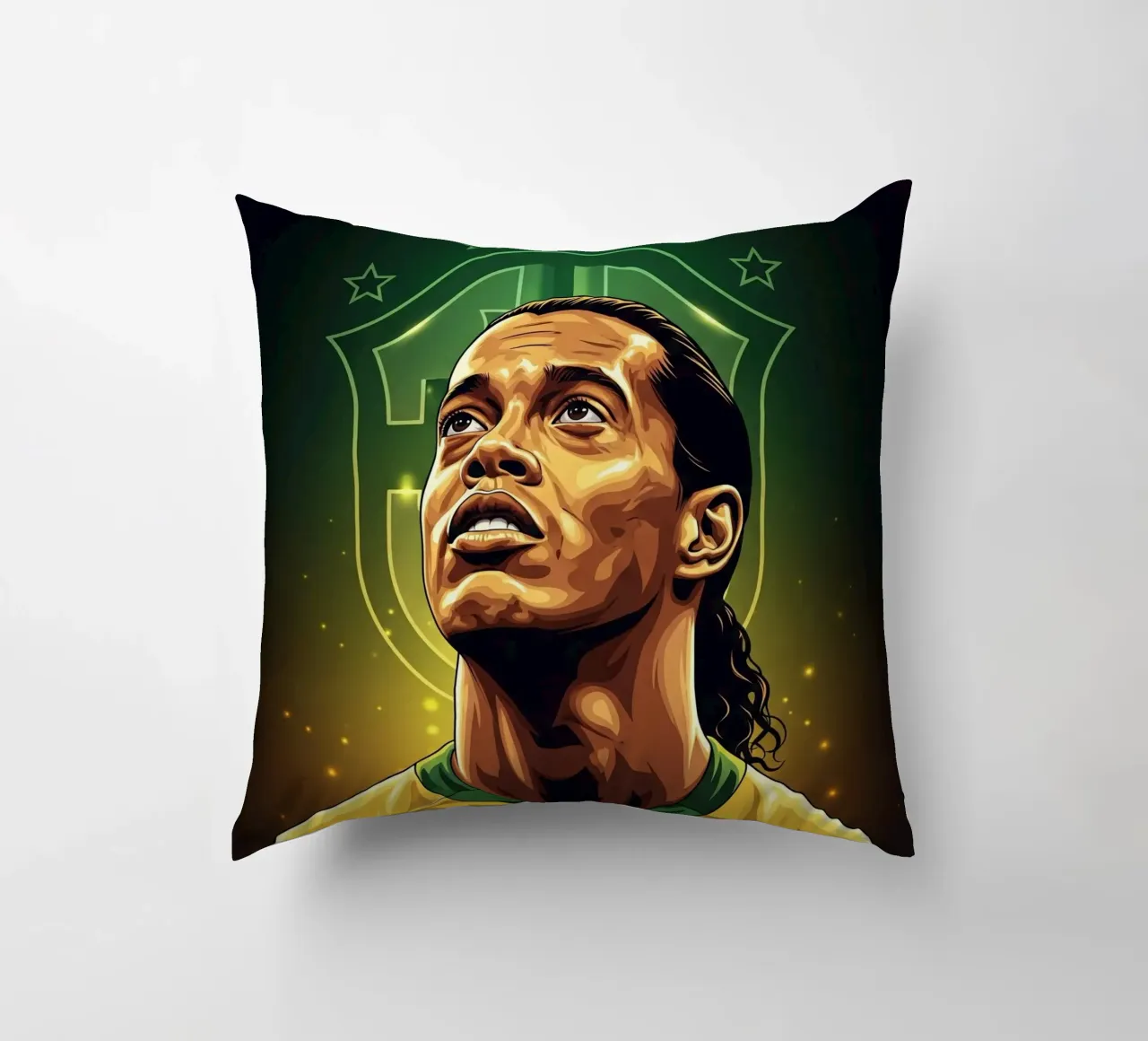 Ronaldinho portrait cuscino da Lembayung art
