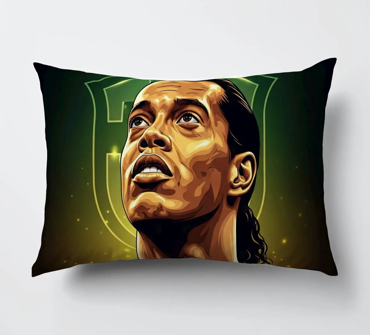 Ronaldinho portrait cuscino da Lembayung art