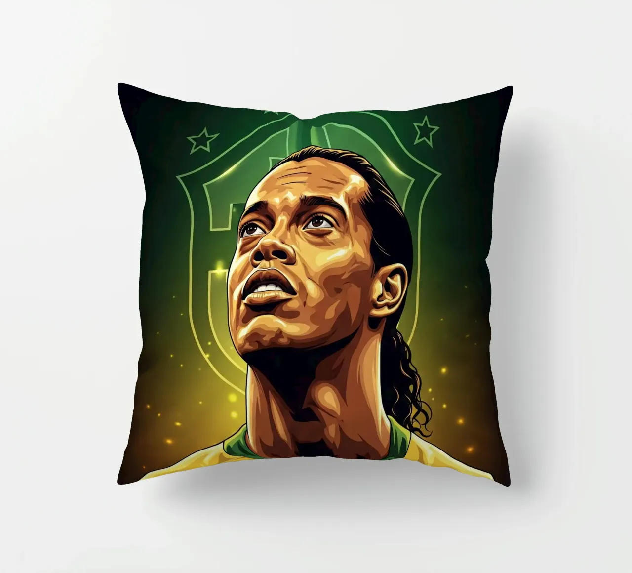Ronaldinho portrait cuscino da Lembayung art
