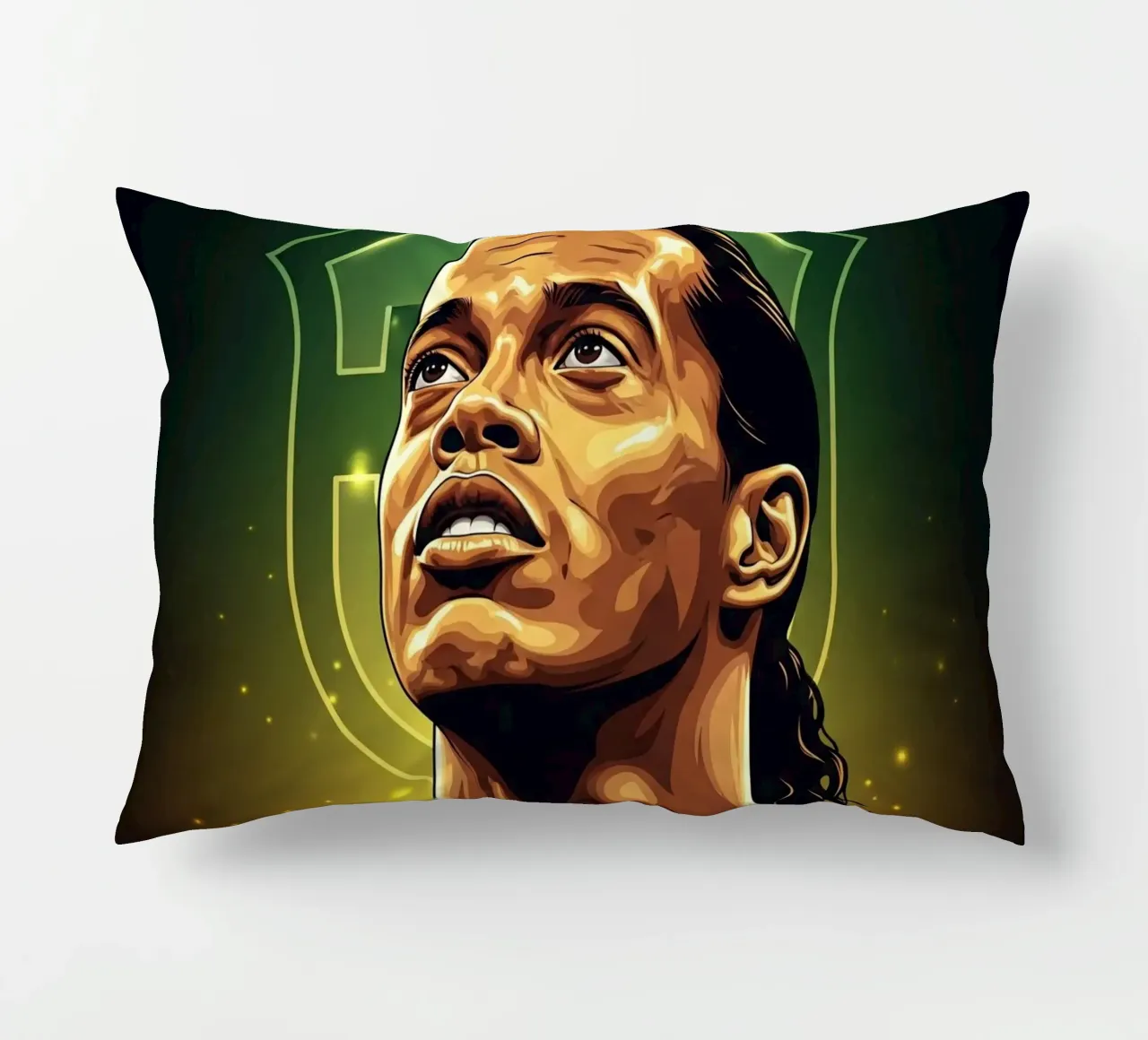 Ronaldinho portrait cuscino da Lembayung art