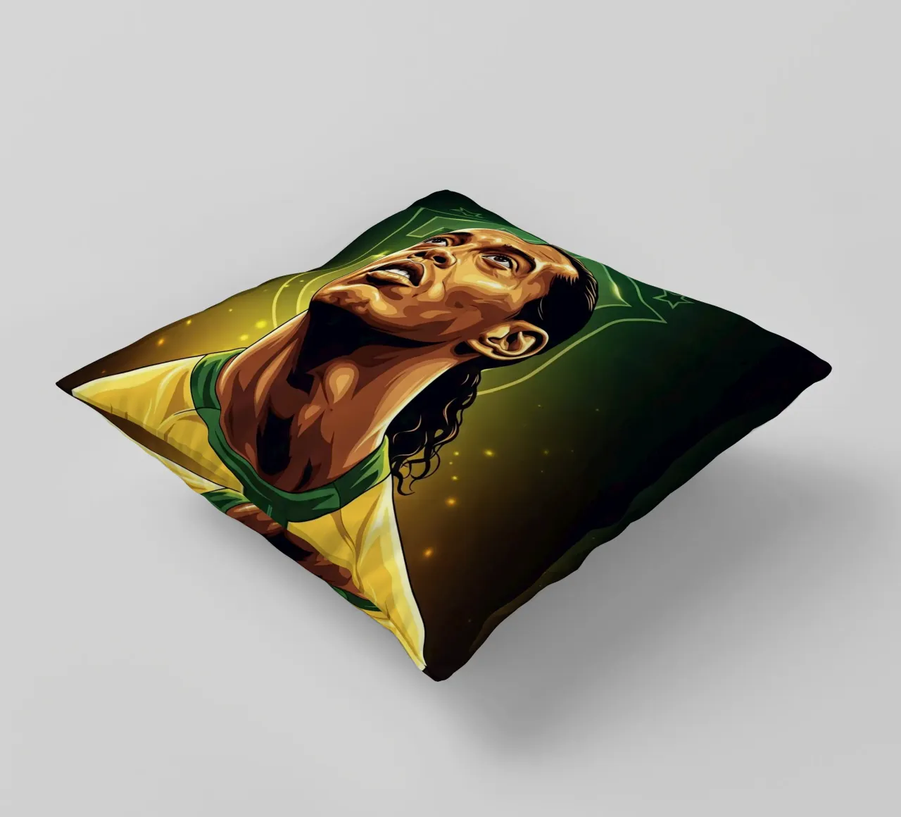 Ronaldinho portrait cuscino da Lembayung art