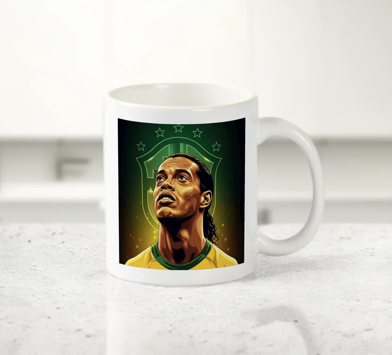 Ronaldinho portrait tazza in ceramica da Lembayung art