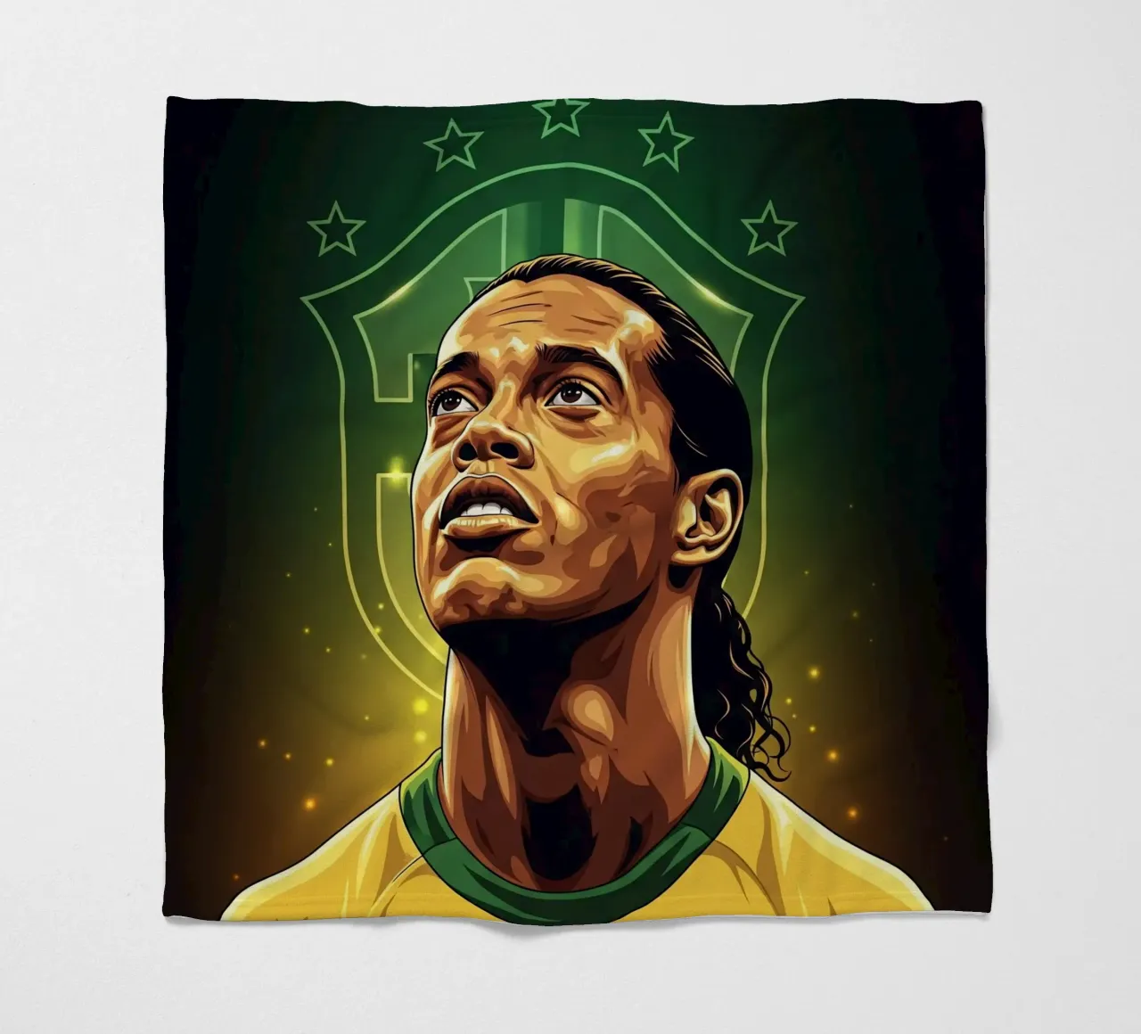 Ronaldinho portrait coperta in pile da Lembayung art