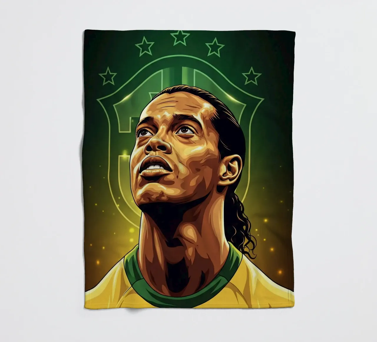 Ronaldinho portrait coperta in pile da Lembayung art