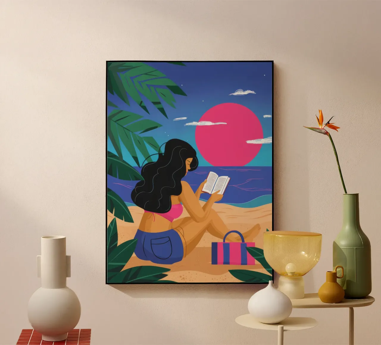 Sunset Reading Escape acrylic glass by Solar Paint