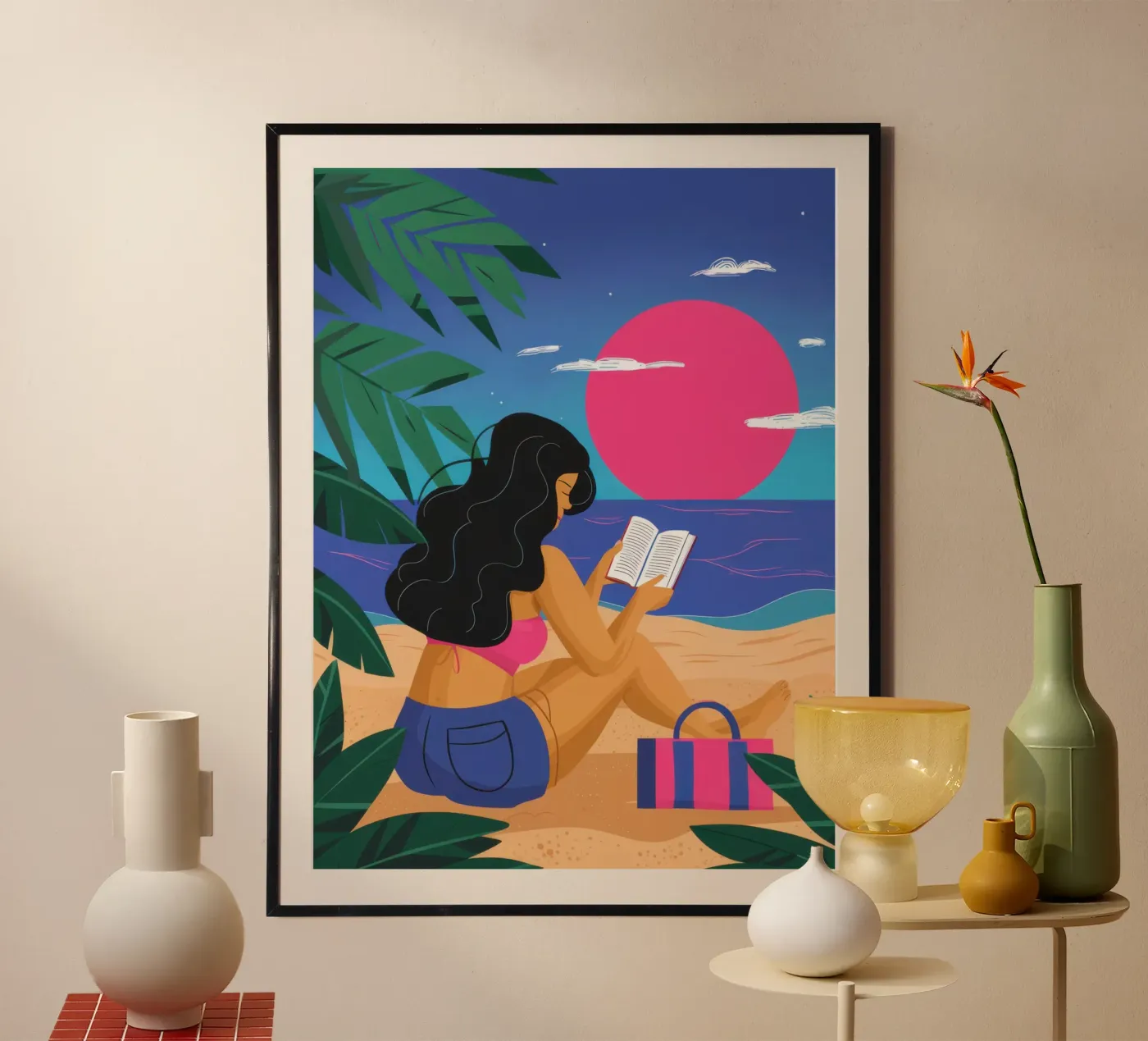 Sunset Reading Escape poster by Solar Paint