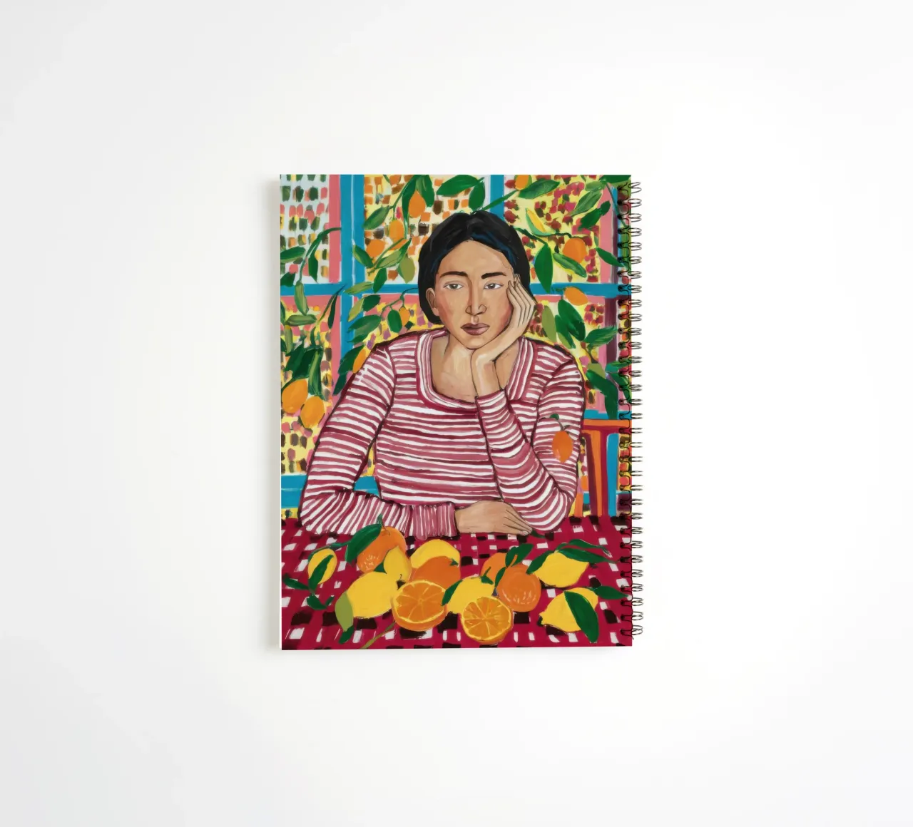 Abundance at the Table spiral notebook by Flock Reverie