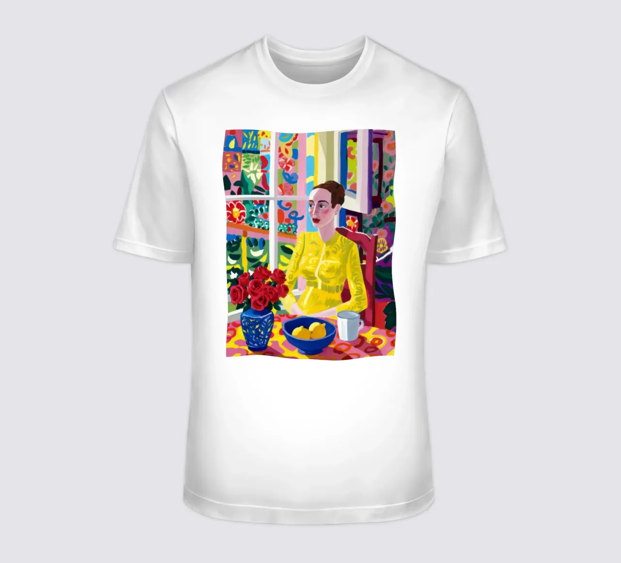Ritratto in studio vibrante t-shirt da Veil Maya