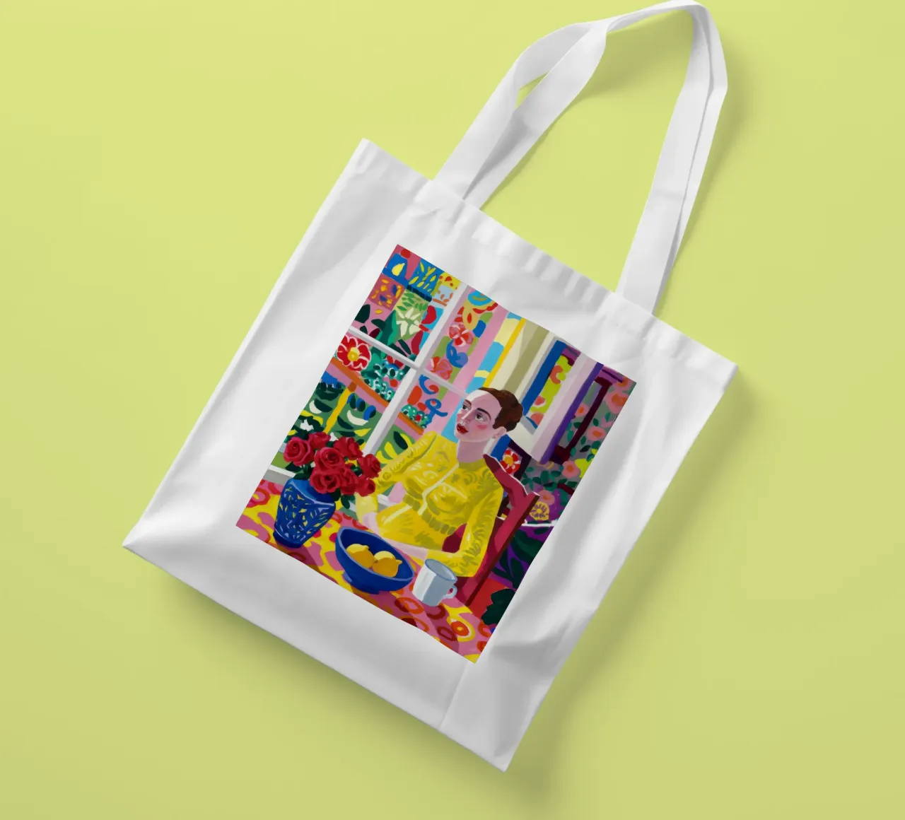 Vibrant Studio Portrait tote bag by Veil Maya