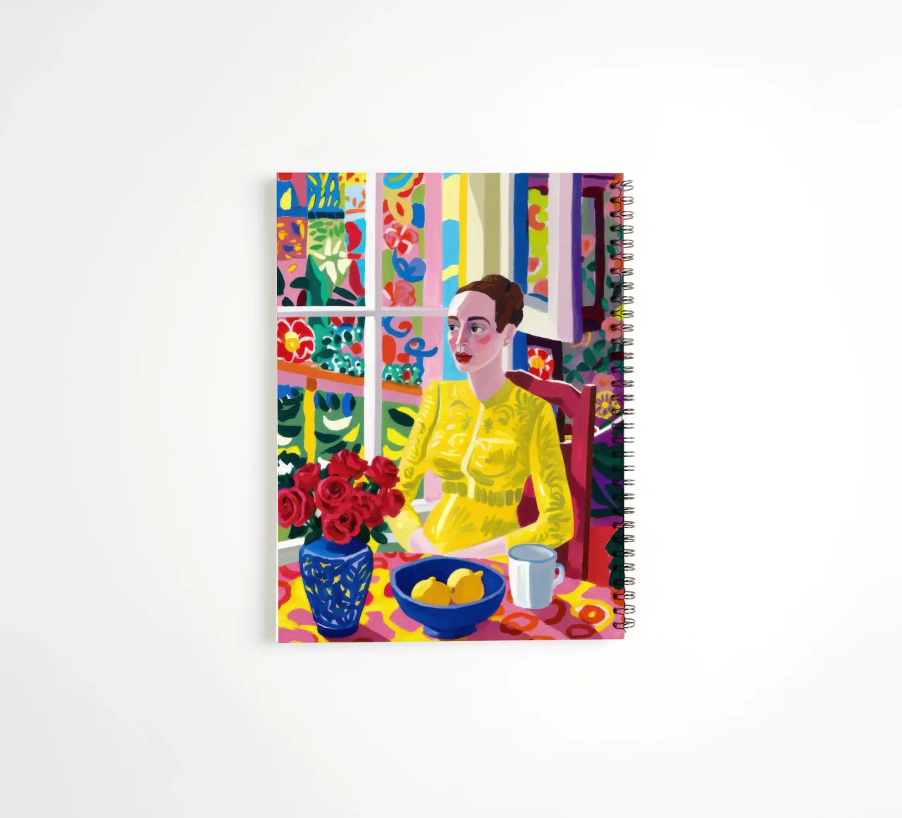 Vibrant Studio Portrait spiral notebook by Veil Maya