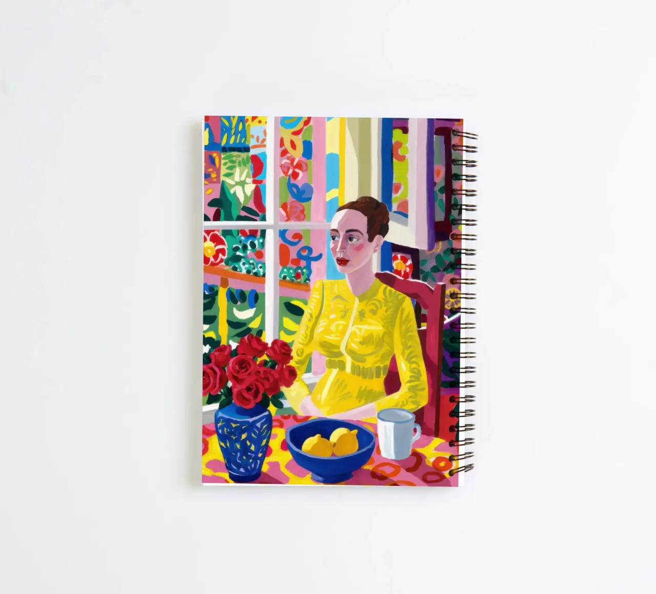 Vibrant Studio Portrait spiral notebook by Veil Maya