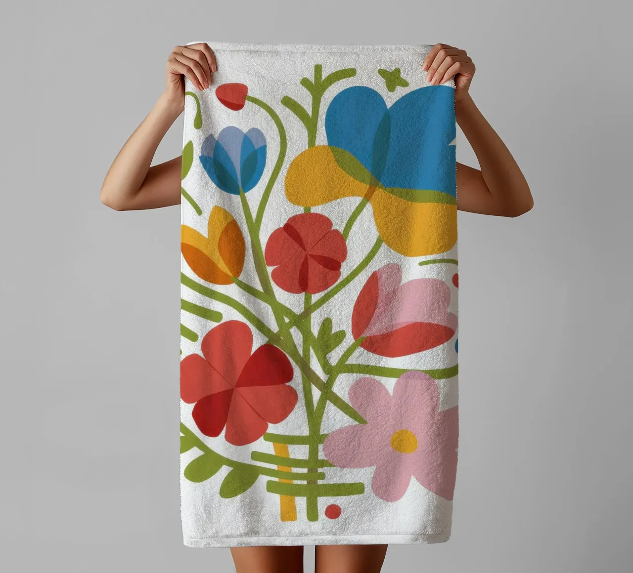 Bouquet popolare gioioso asciugamano da bagno da Solar Paint