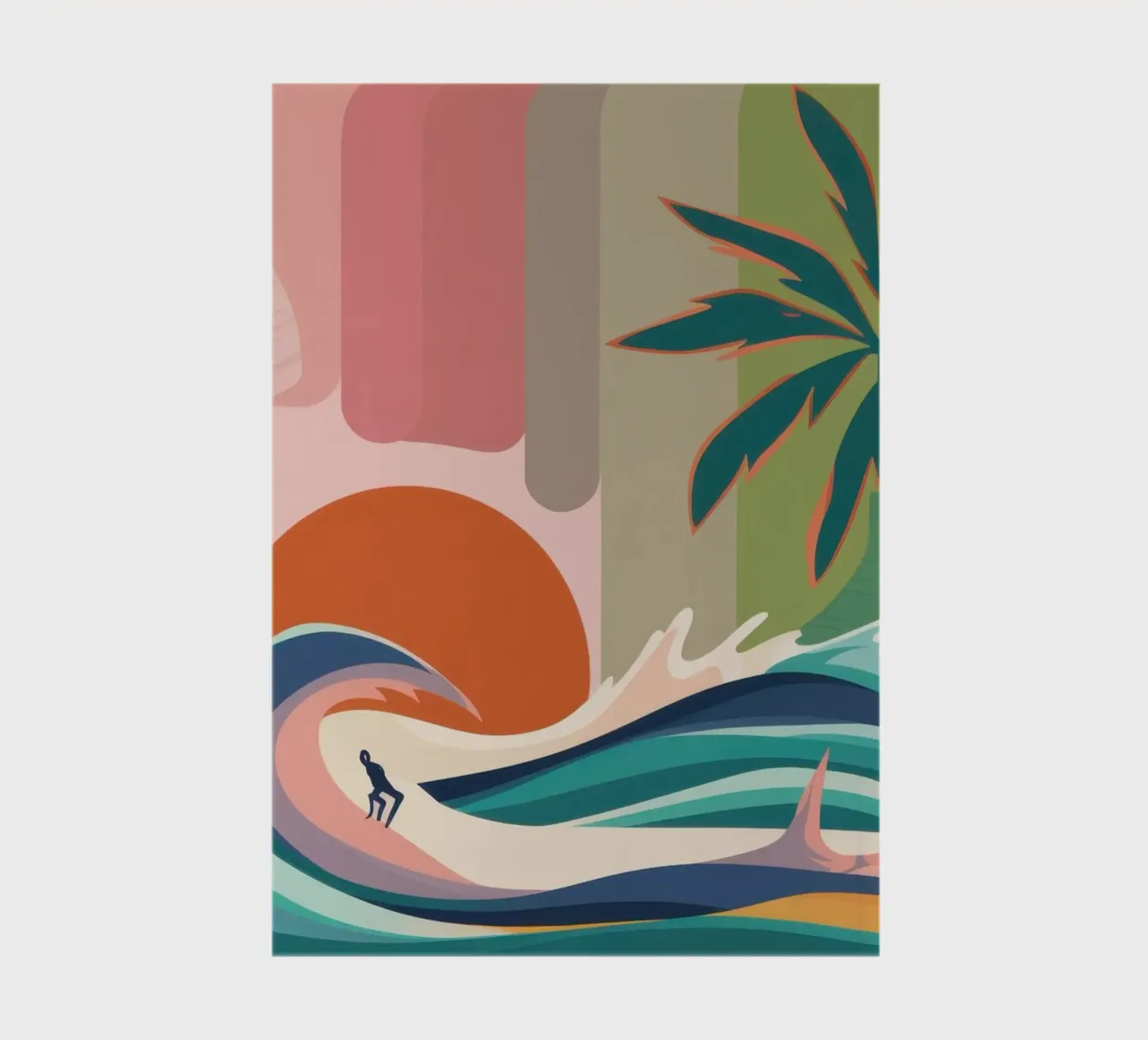 Retro Sunset Wave notebook by Prism Ritual