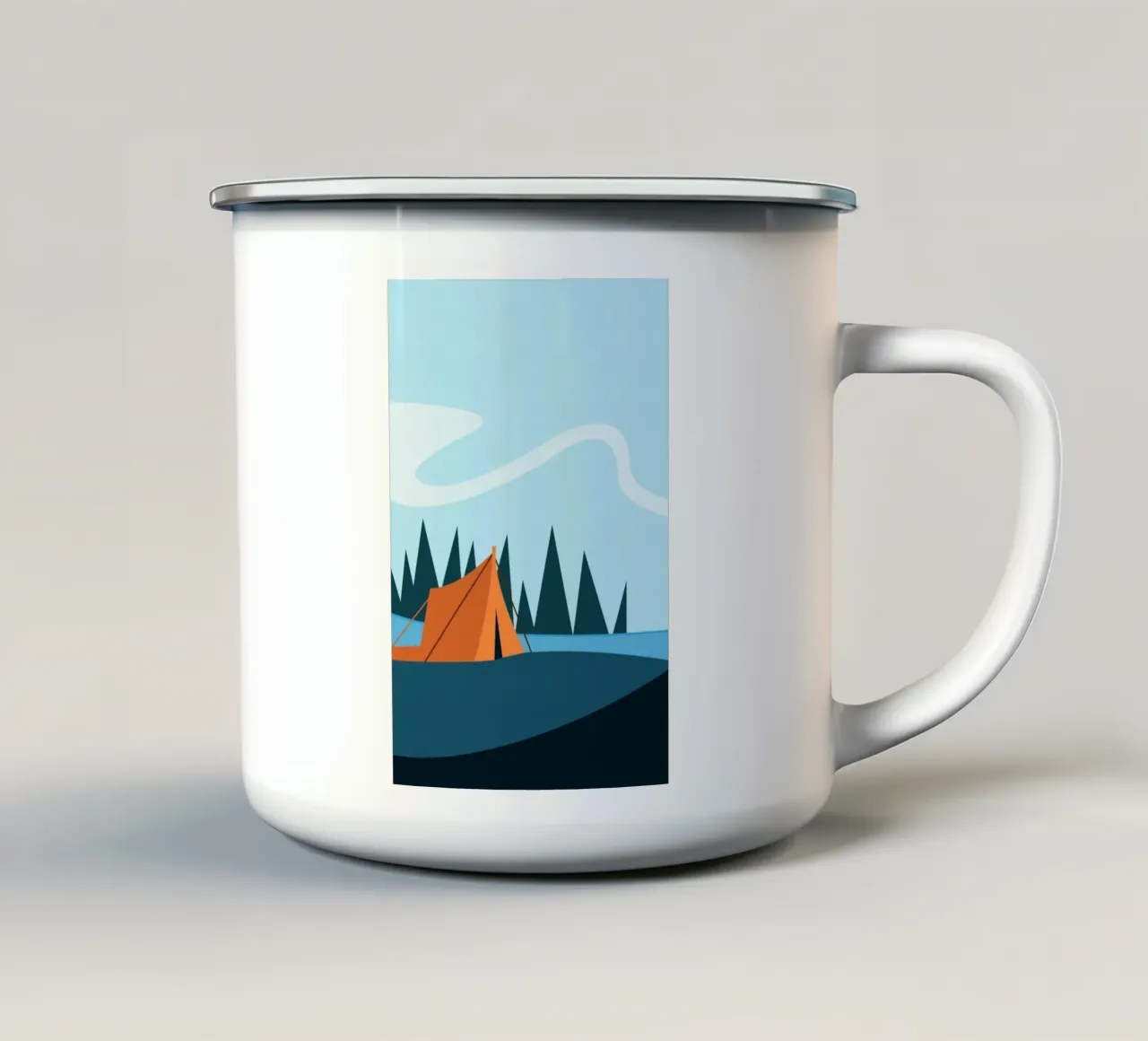 illustration hiking tazza in smalto da twillight
